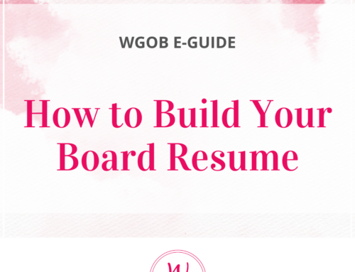 How to Build Your Board Resume