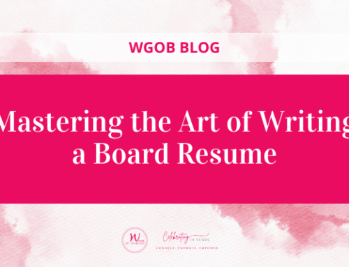 Mastering the Art of Writing a Board Resume